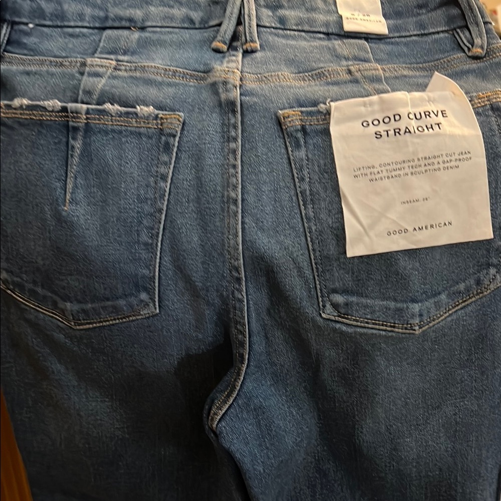 Good American Good Curve Straight Jeans - Blue